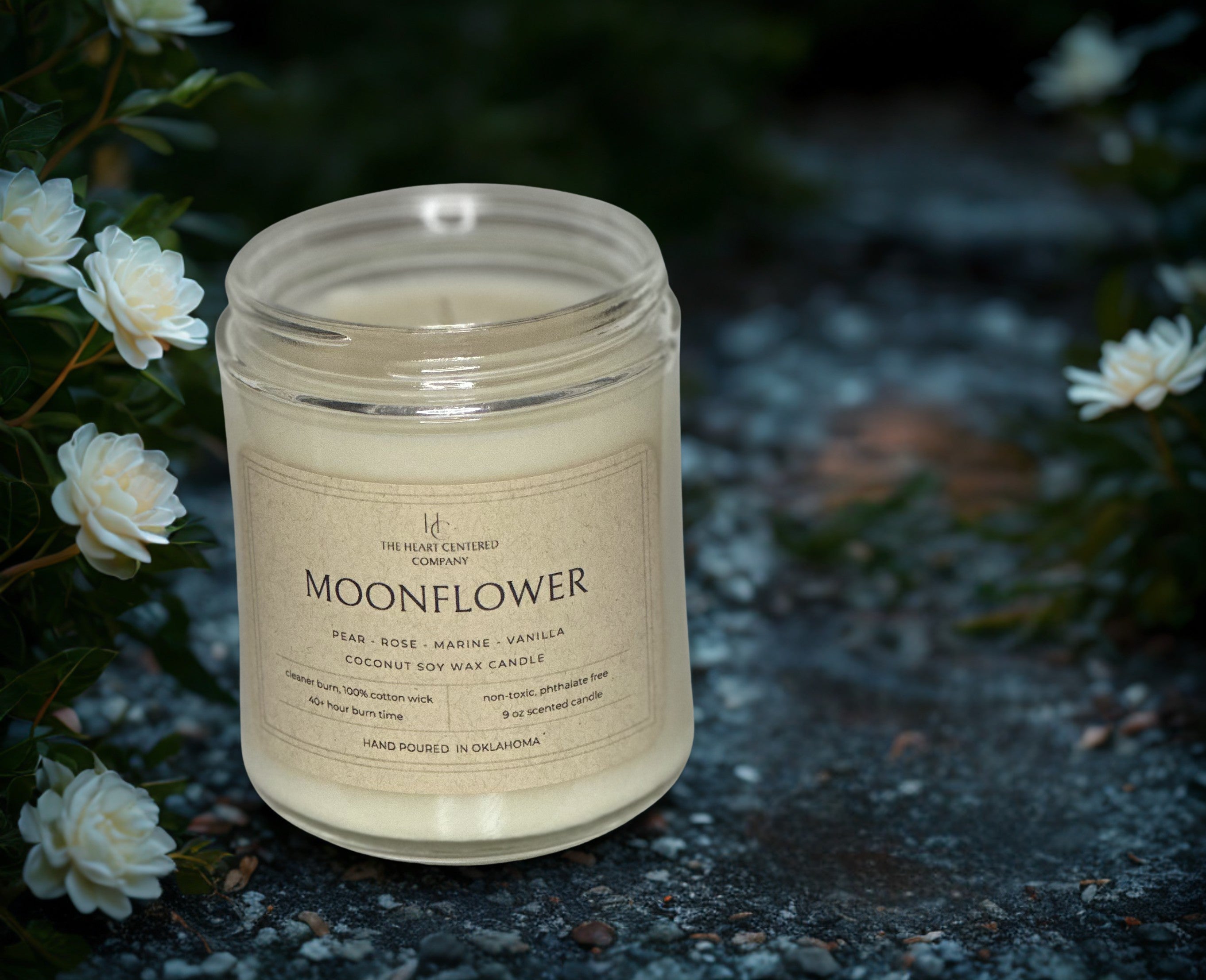 Moonflower candle